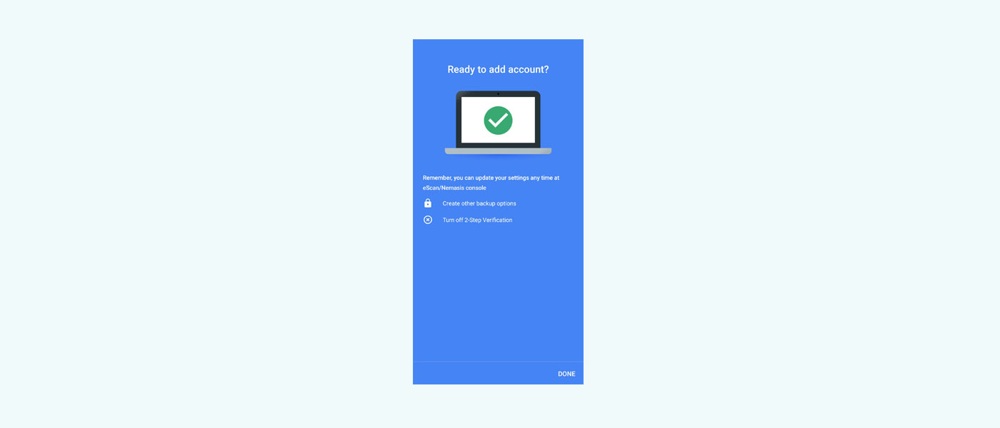 Pantalla de "Cómo funciona" de la aplicación iOS eScan Authenticator - Pantalla 2